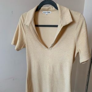 Reformation Dress with collar - Cream